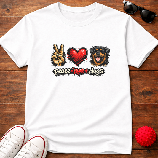 Peace Love Rottie Tee