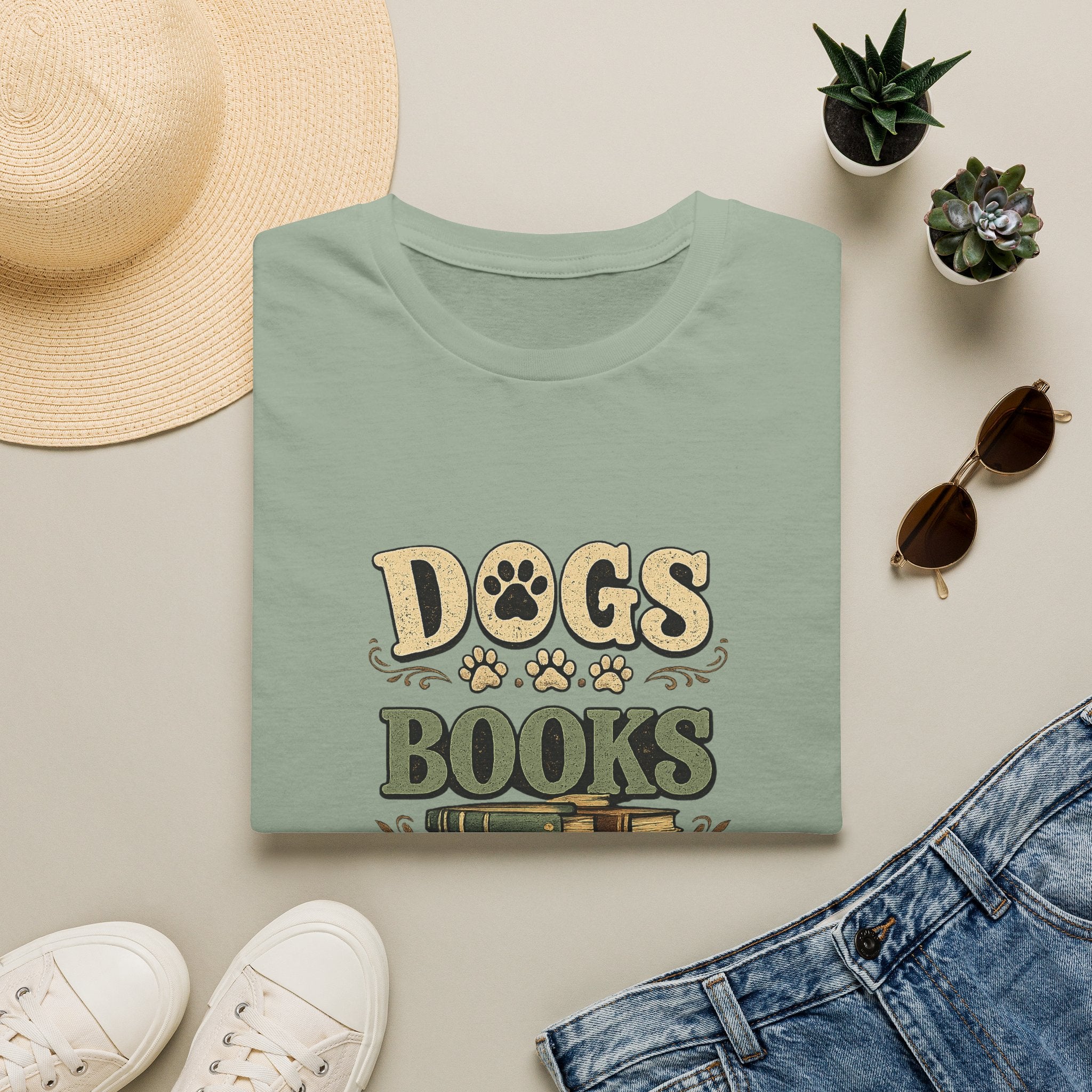 Dogs Books Coffee Tee