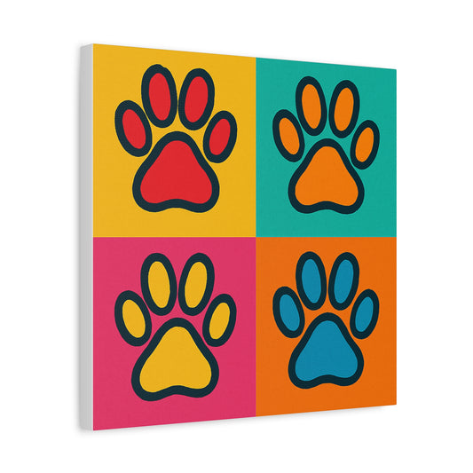 Pop Art Paw Print Canvas