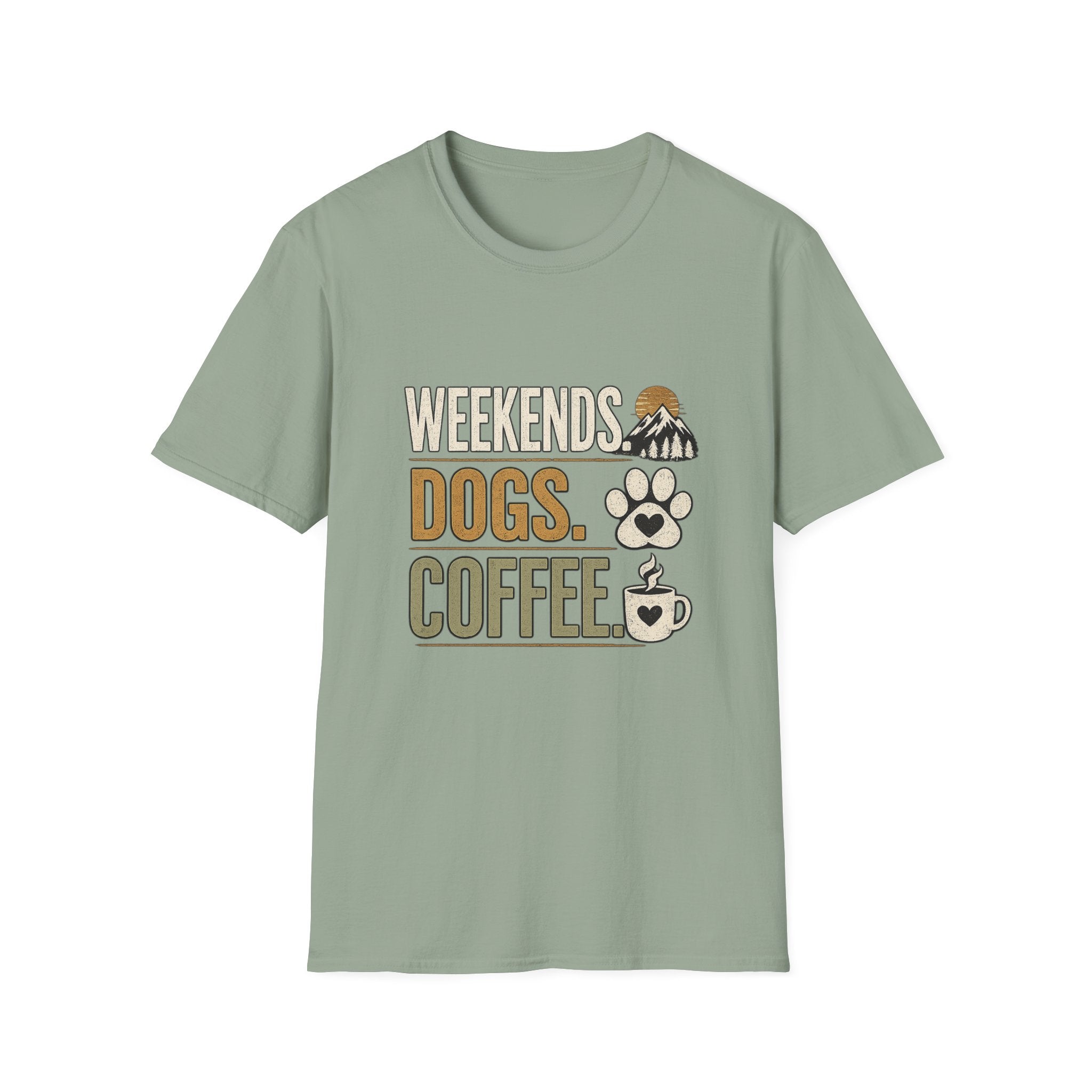 Weekends Dogs Coffee Tee