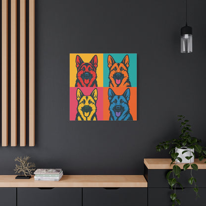 Pop Art German Shepherd Canvas