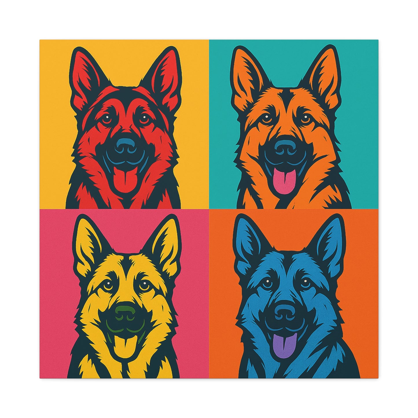 Pop Art German Shepherd Canvas