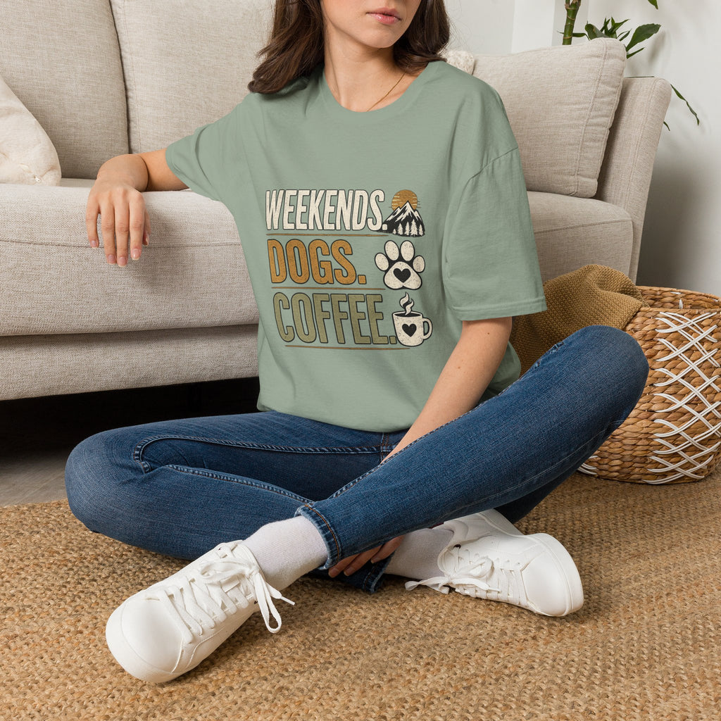 Weekends Dogs Coffee Tee