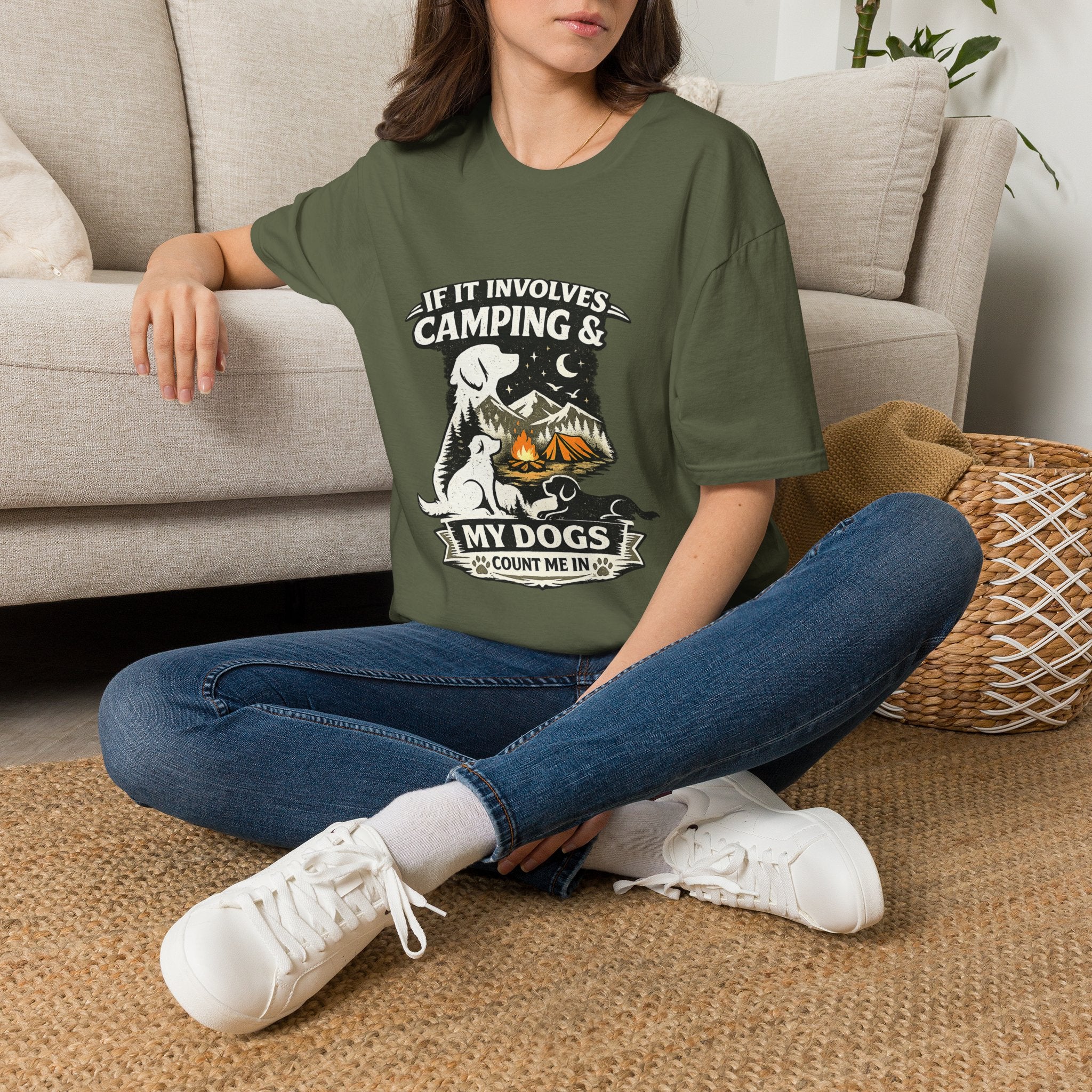 Camping & Dogs Tee