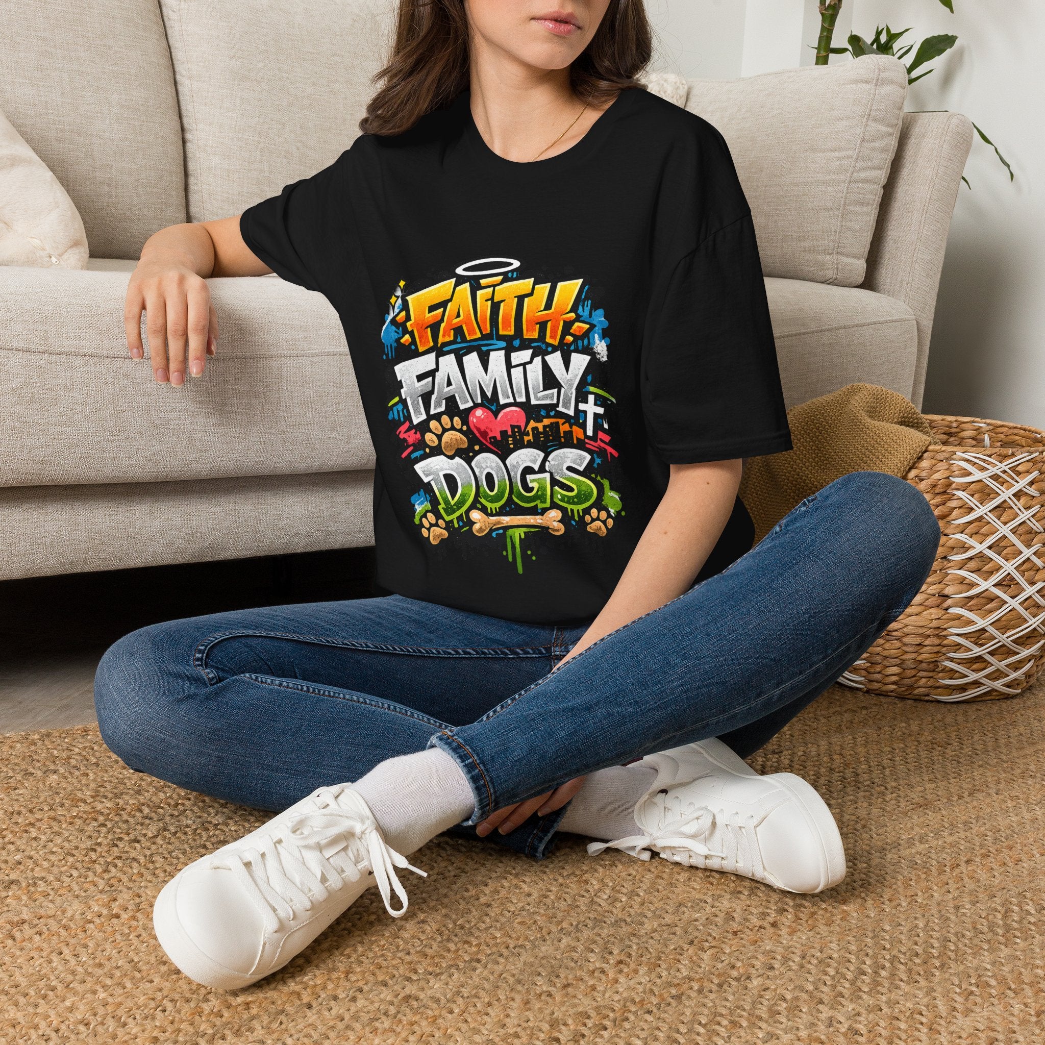 Faith Family Dogs Tee