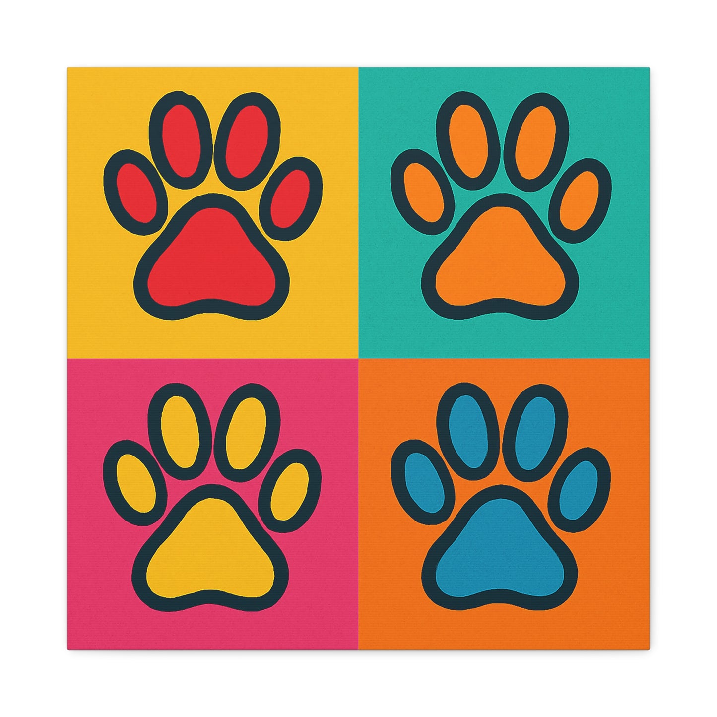 Pop Art Paw Print Canvas