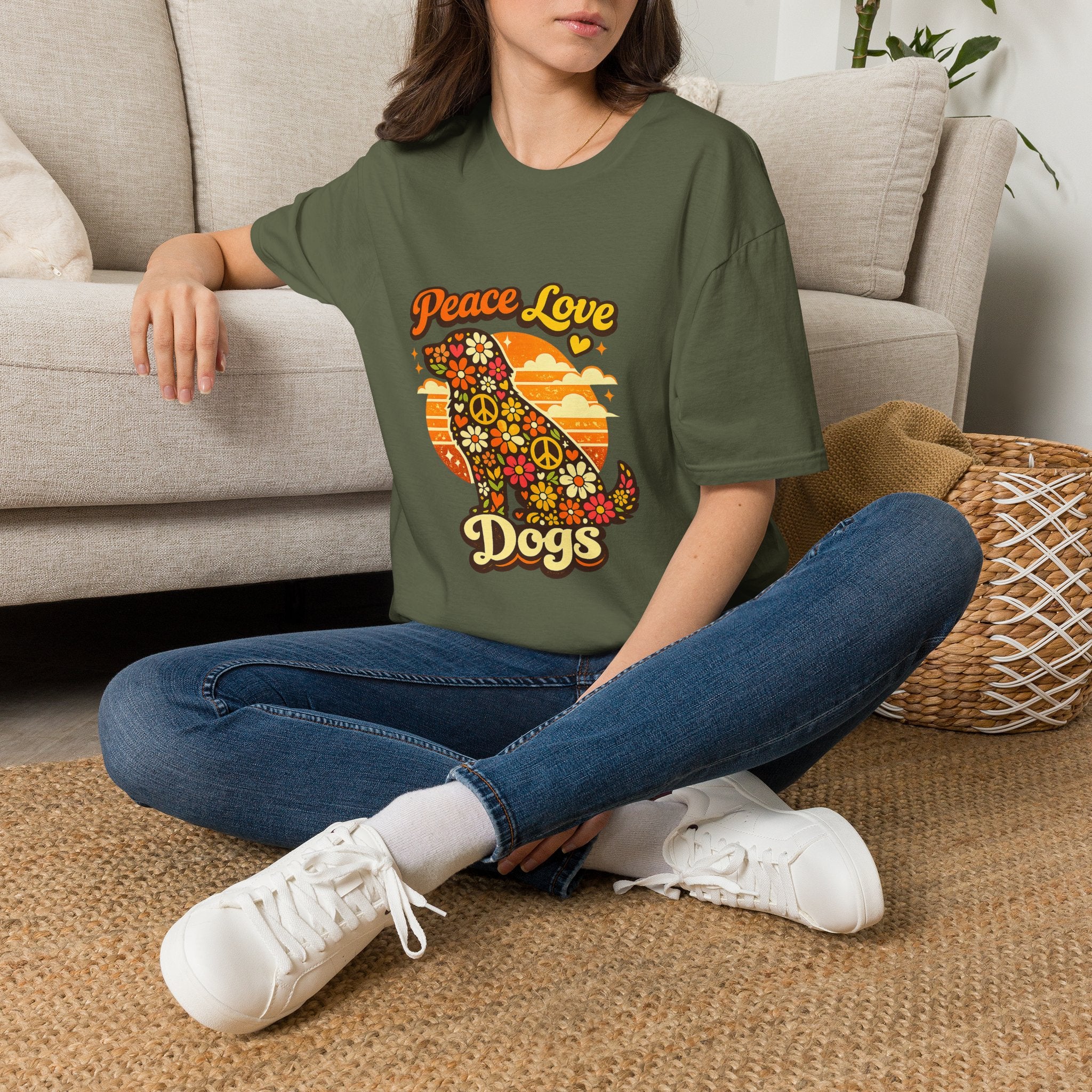 Peace Love & Dogs Tee
