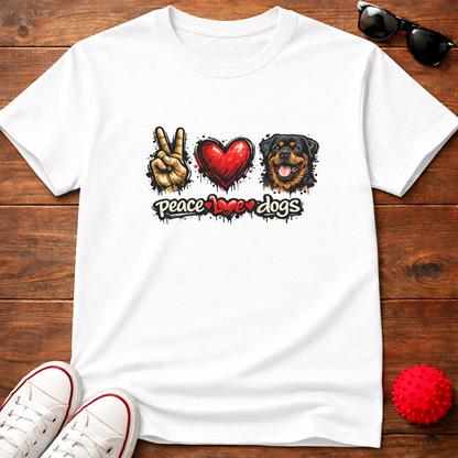 Peace Love Rottie Tee