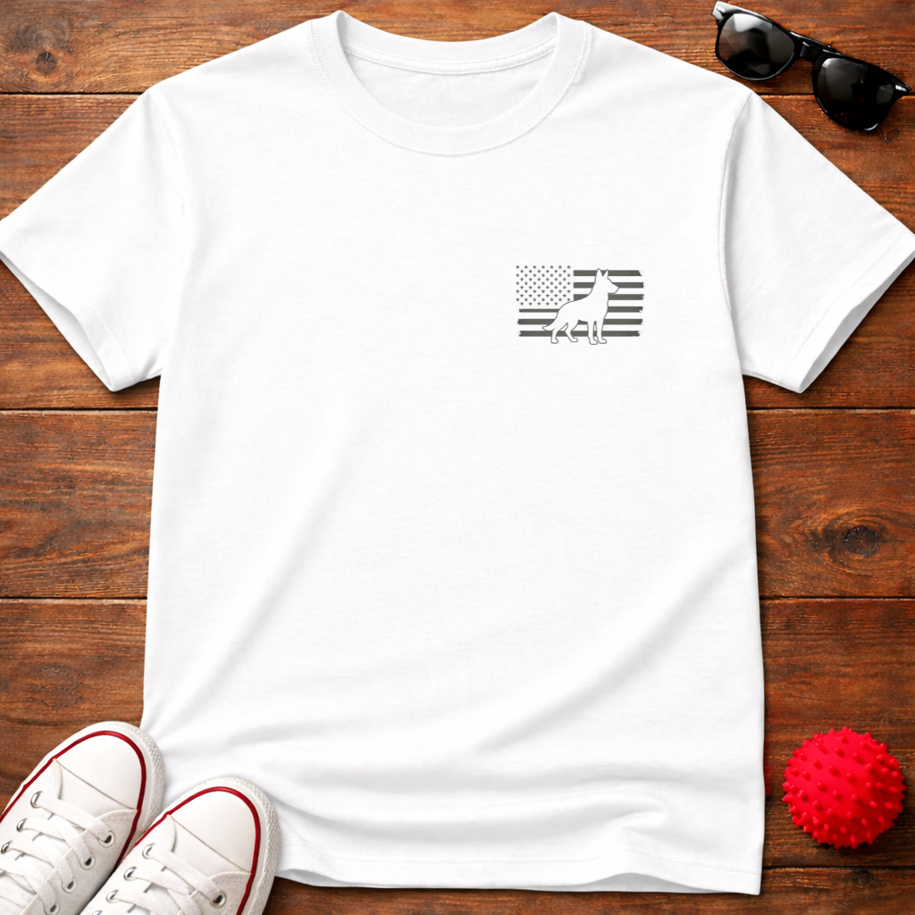 German Shepherd Flag Tee