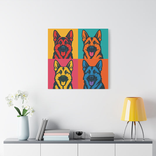 Pop Art German Shepherd Canvas