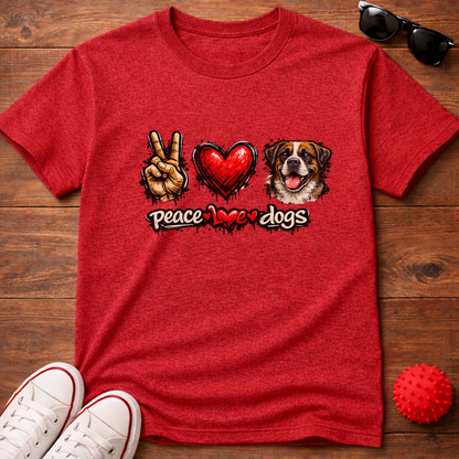 Peace Love Boxer Tee