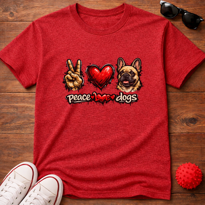 Peace Love Frenchie Tee