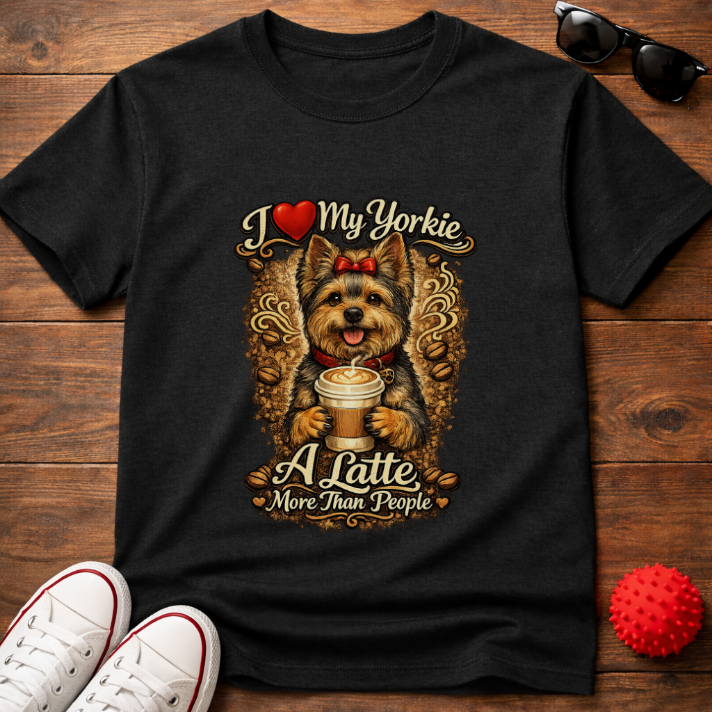 Yorkie A Latte Tee