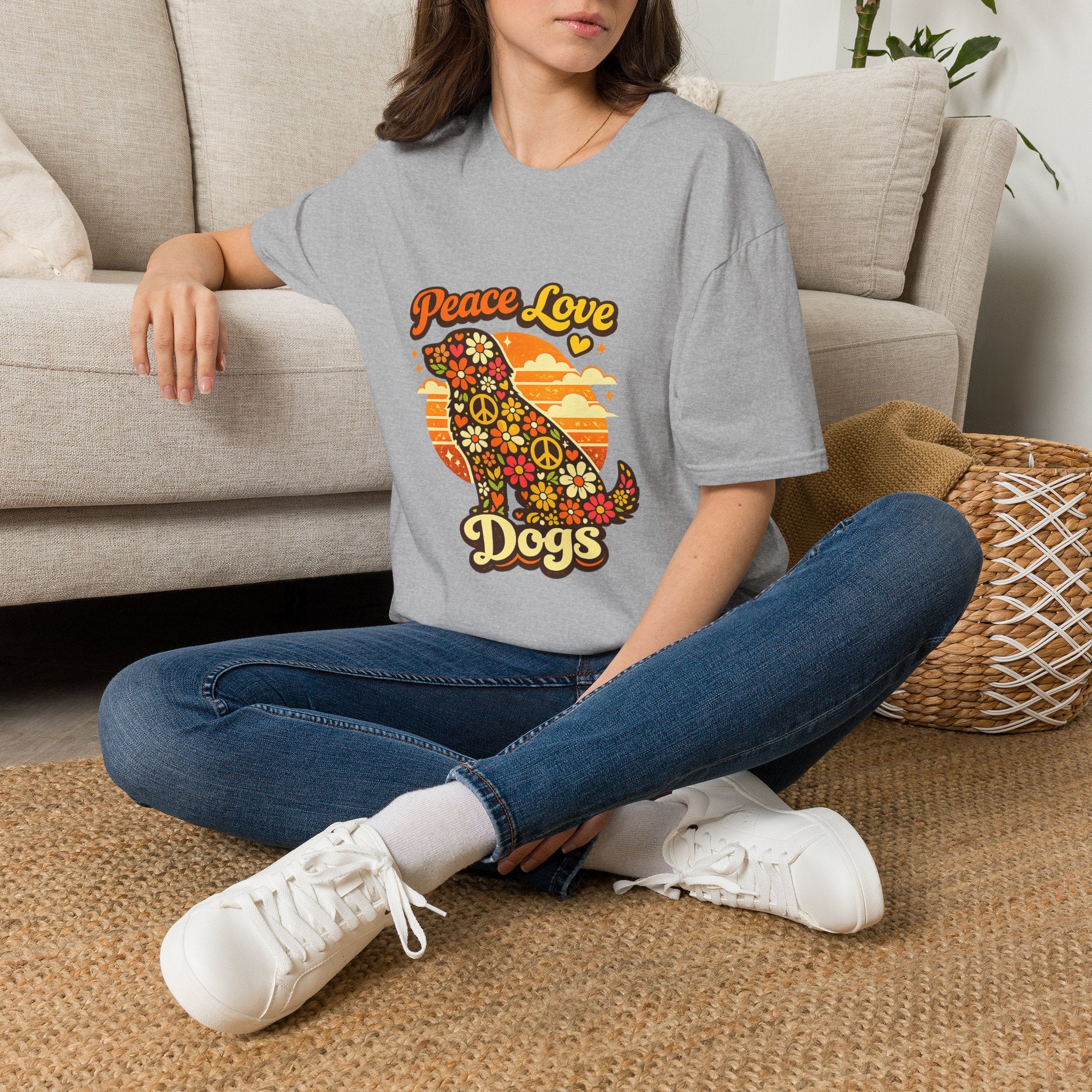 Peace Love & Dogs Tee