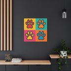 Pop Art Paw Print Canvas