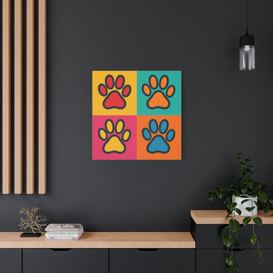 Pop Art Paw Print Canvas