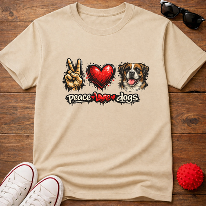 Peace Love Boxer Tee