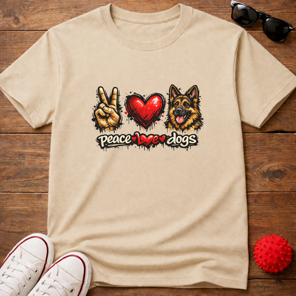 Peace Love GSD Tee