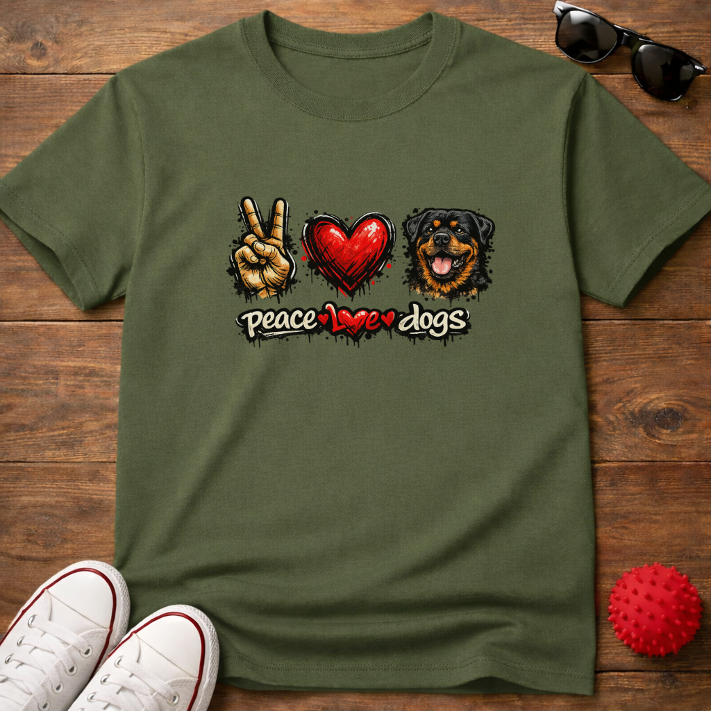 Peace Love Rottie Tee