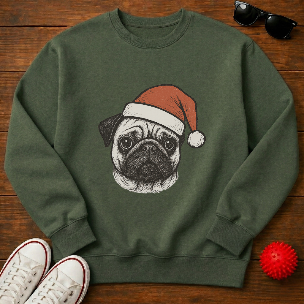 Pug Santa Sweatshirt