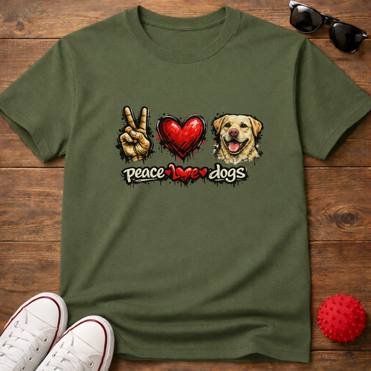Peace Love Retriever Tee