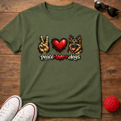 Peace Love GSD Tee