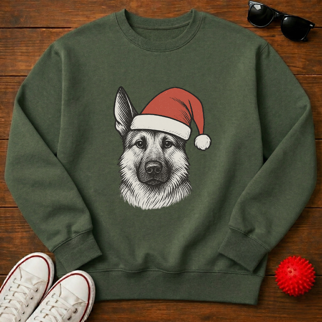German Shepherd Santa Sweatshirt