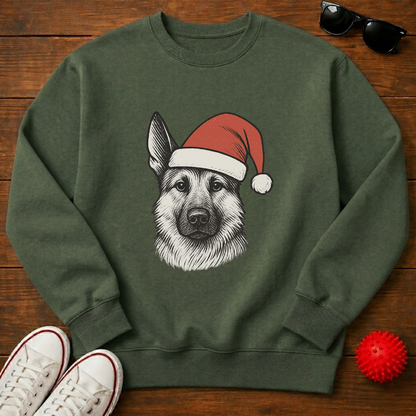 German Shepherd Santa Sweatshirt