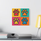 Pop Art Paw Print Canvas