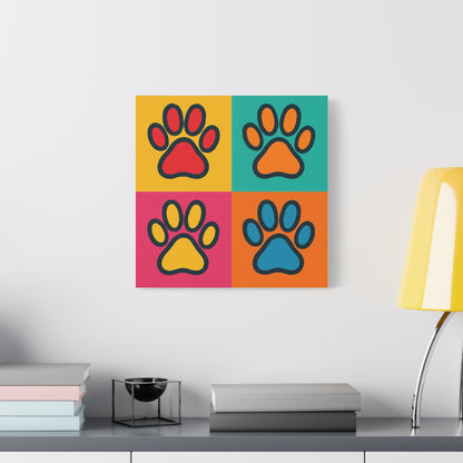 Pop Art Paw Print Canvas