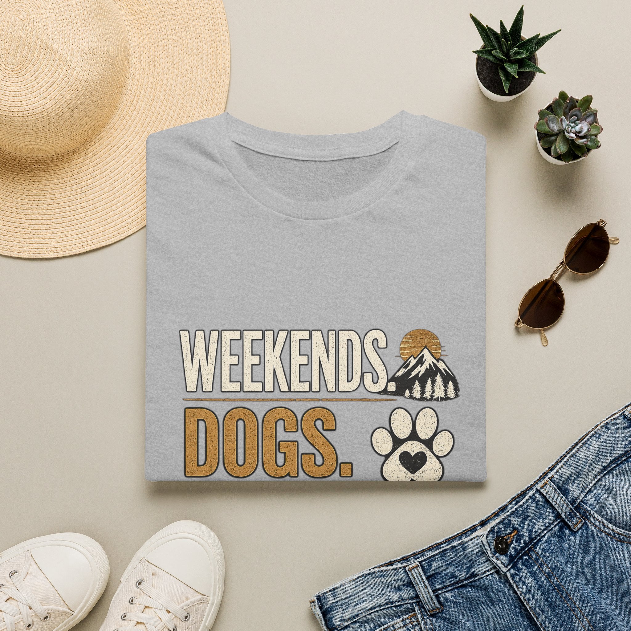 Weekends Dogs Coffee Tee