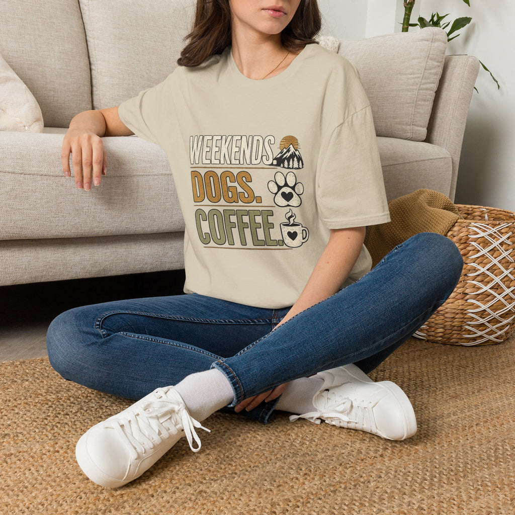 Weekends Dogs Coffee Tee