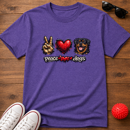 Peace Love Rottie Tee