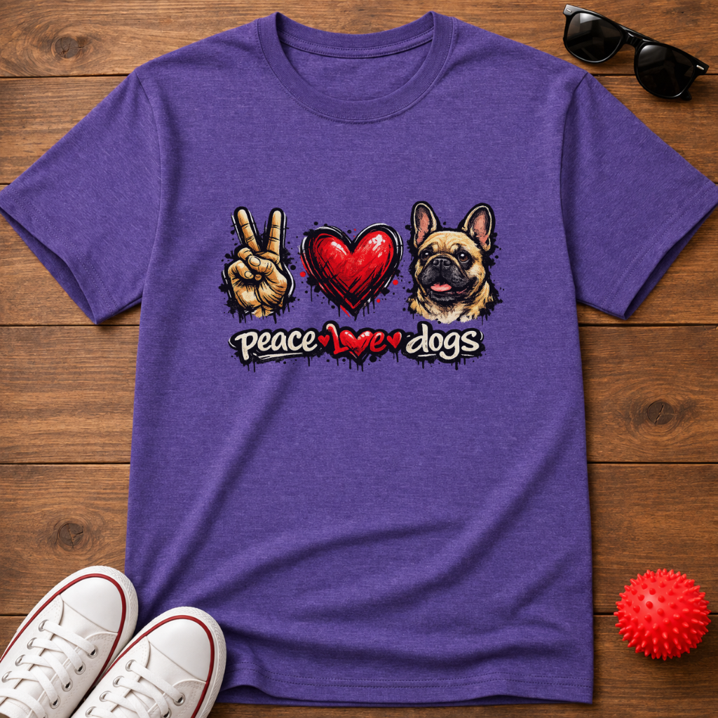 Peace Love Frenchie Tee