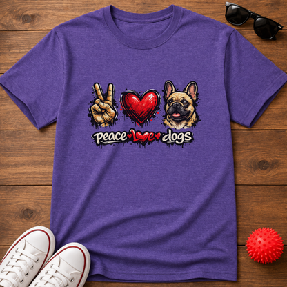 Peace Love Frenchie Tee