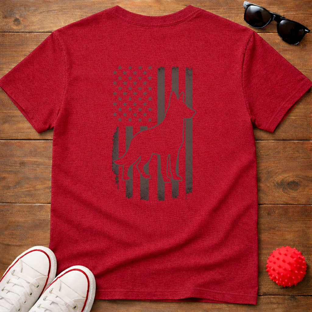 German Shepherd Flag Tee