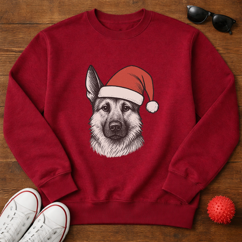 German Shepherd Santa Sweatshirt