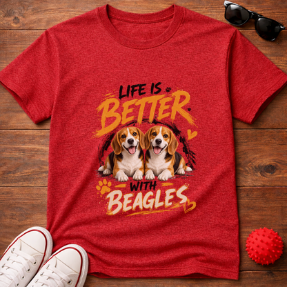 Better With Beagles Tee