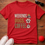 Weekends Dogs Coffee Tee