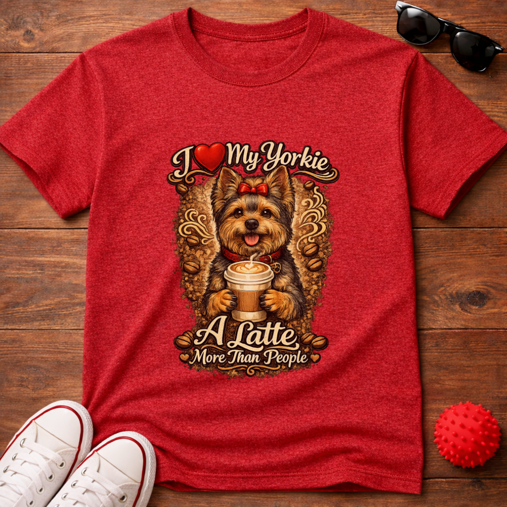 Yorkie A Latte Tee