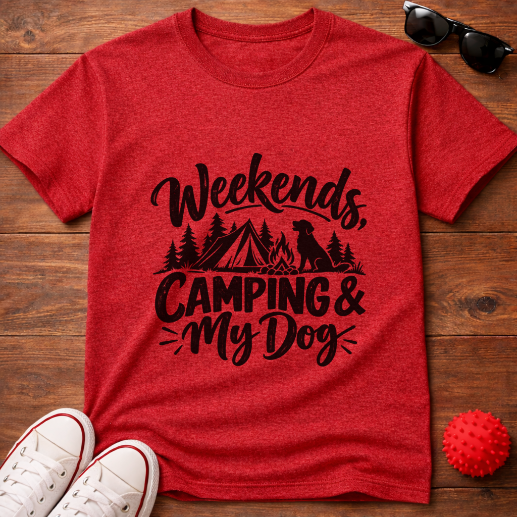 Weekends Camping & My Dog Tee