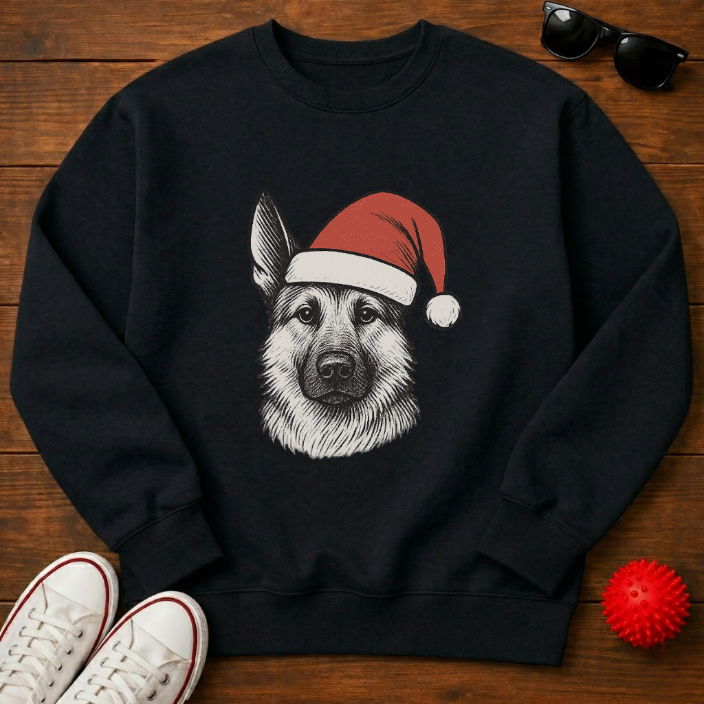 German Shepherd Santa Sweatshirt