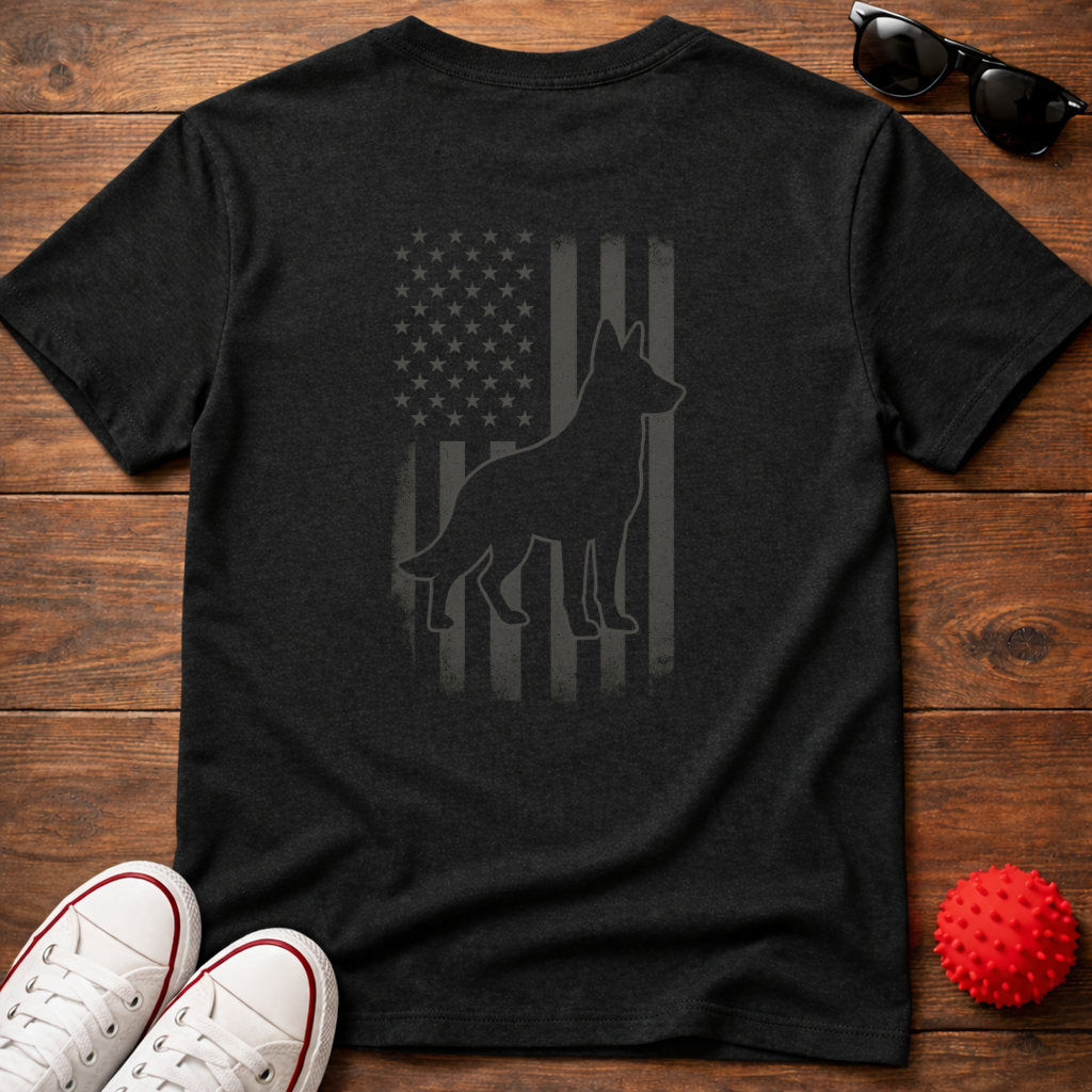 German Shepherd Flag Tee