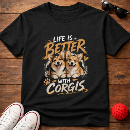 Better With Corgis Tee