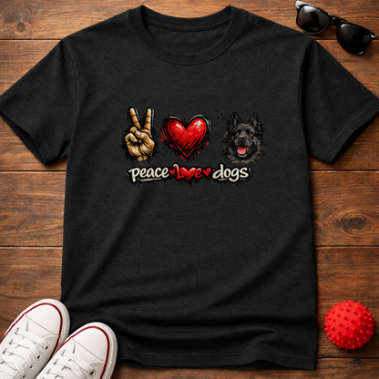 Peace Love GSD Tee