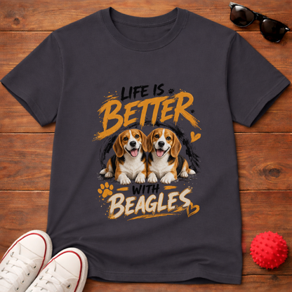 Better With Beagles Tee