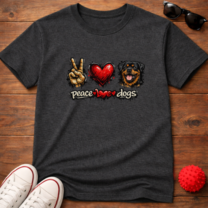 Peace Love Rottie Tee