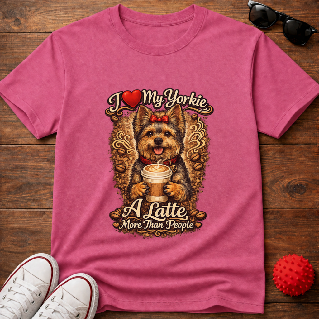 Yorkie A Latte Tee