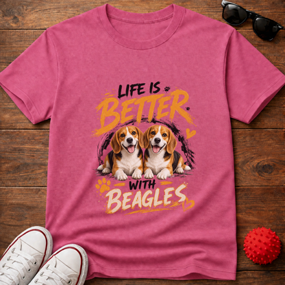 Better With Beagles Tee