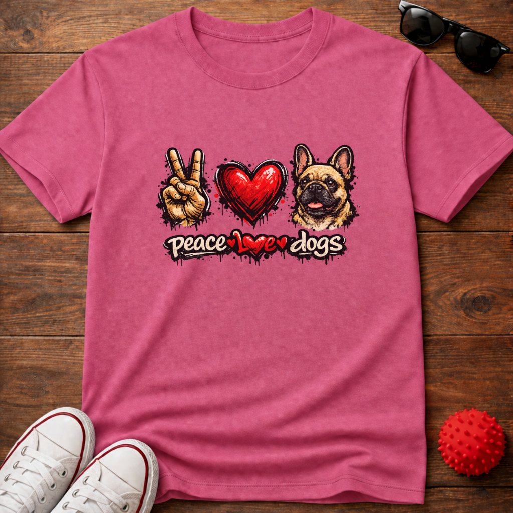 Peace Love Frenchie Tee